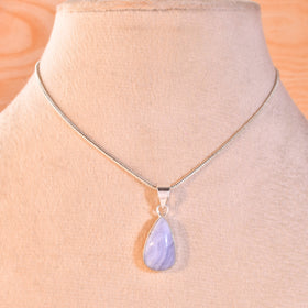 NATURAL BLUE LACE AGATE PENDANT