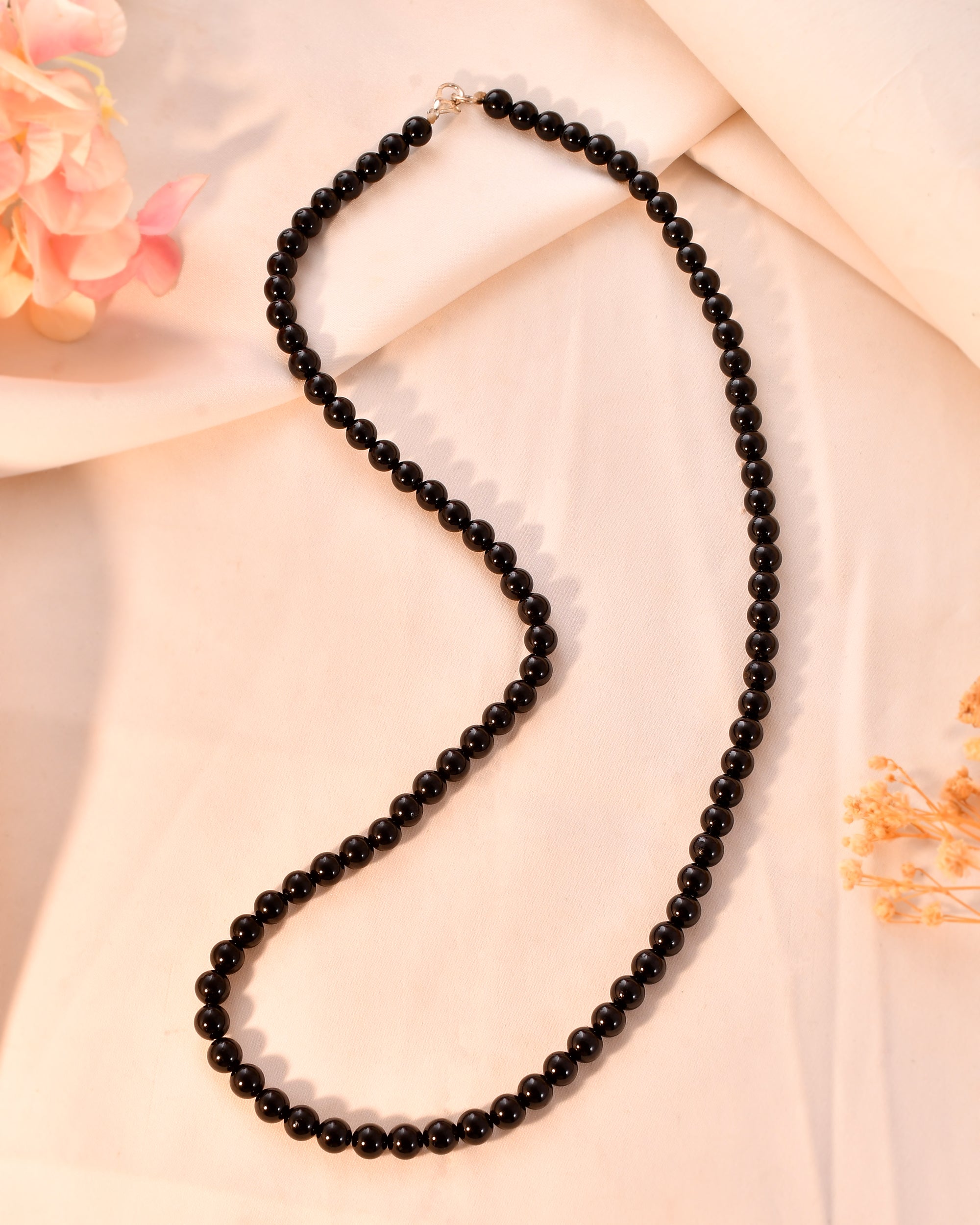 Natural  Black Onyx  Necklace