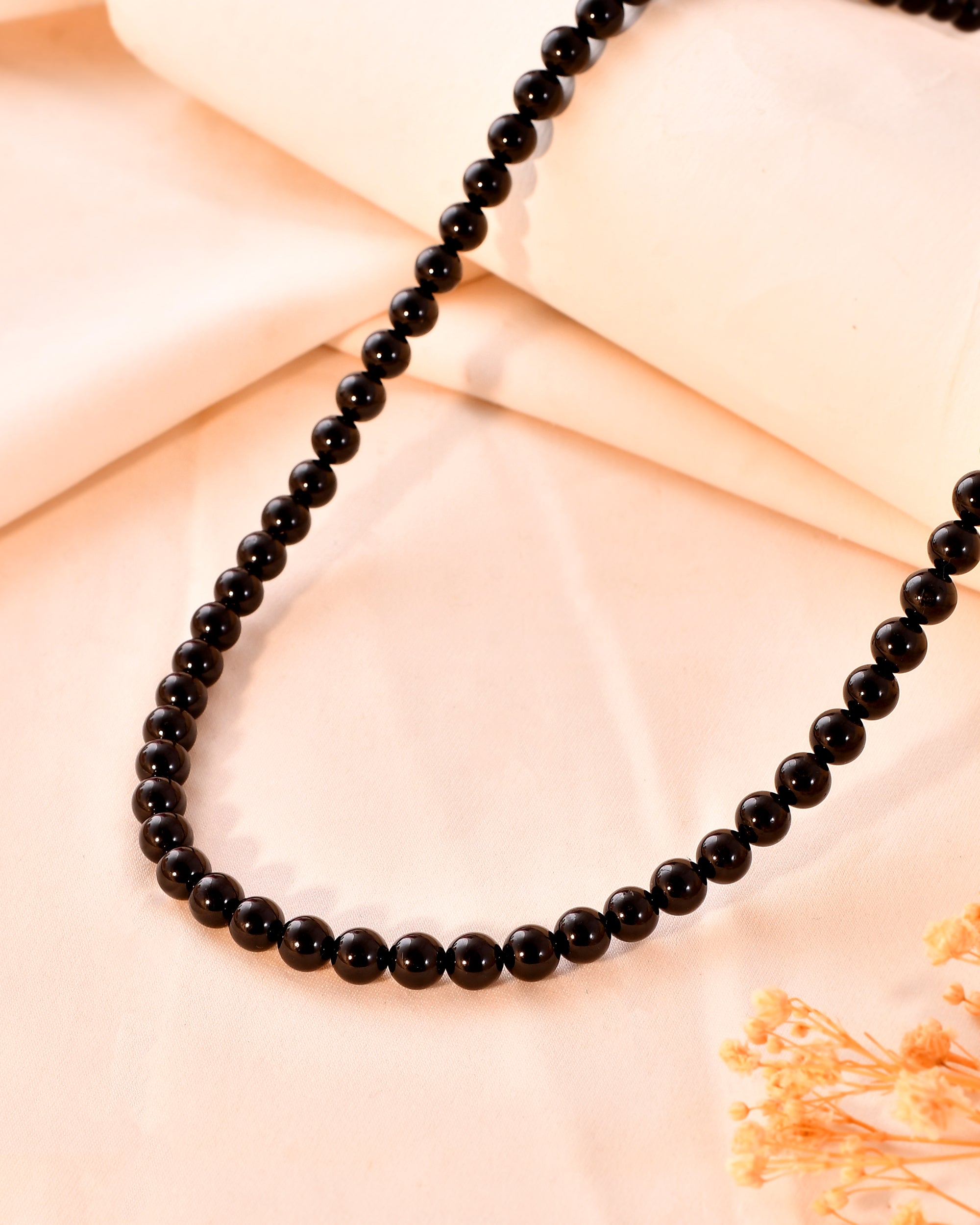 Natural  Black Onyx  Necklace