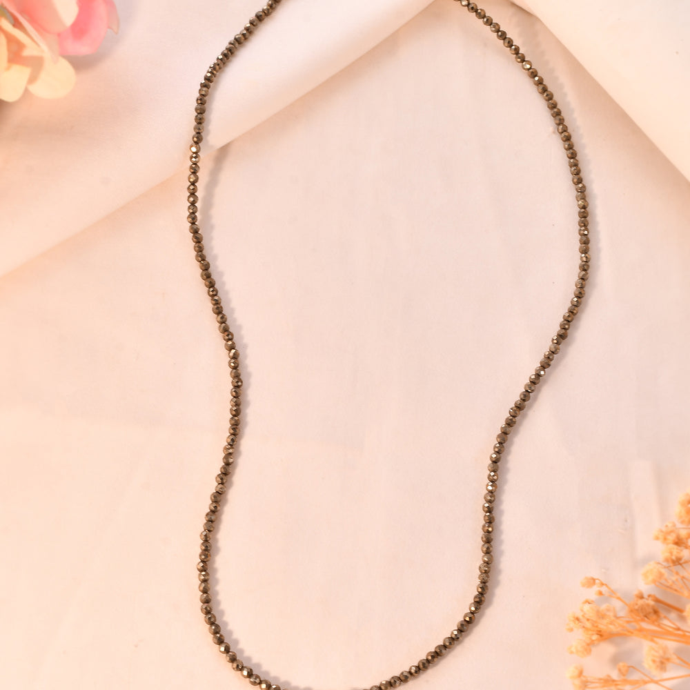 Natural  Faceted Pyrite  Necklace