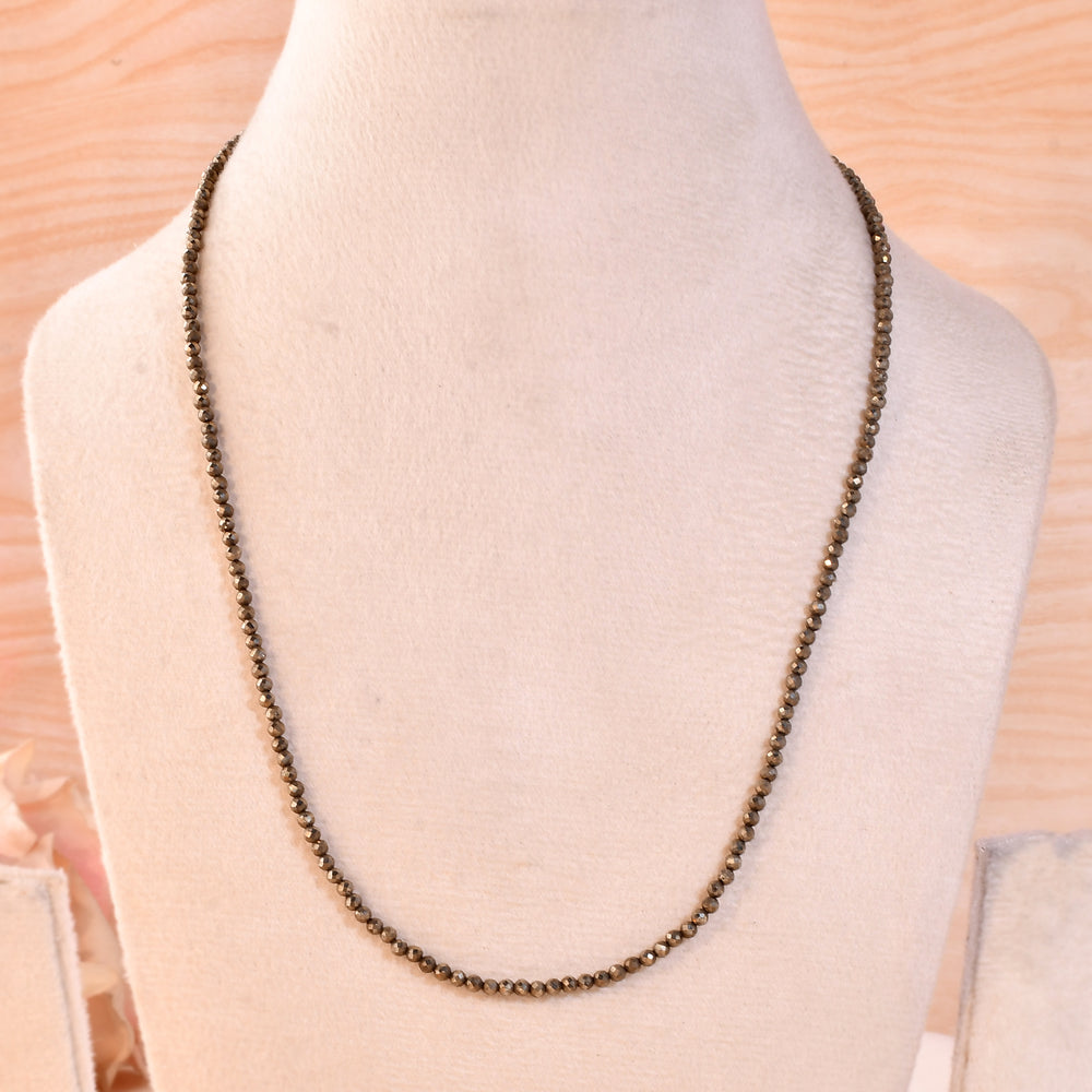 Natural  Faceted Pyrite  Necklace