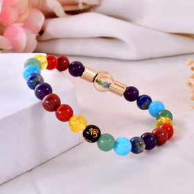 7 Chakra Bracelet  With  Magnet Lock