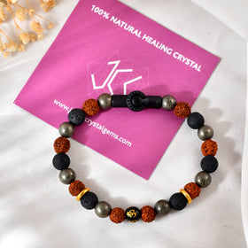 Natural Om Bracelet With Magnetic Lock