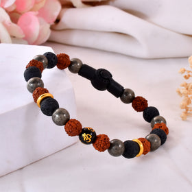 Natural Om Bracelet With Magnetic Lock
