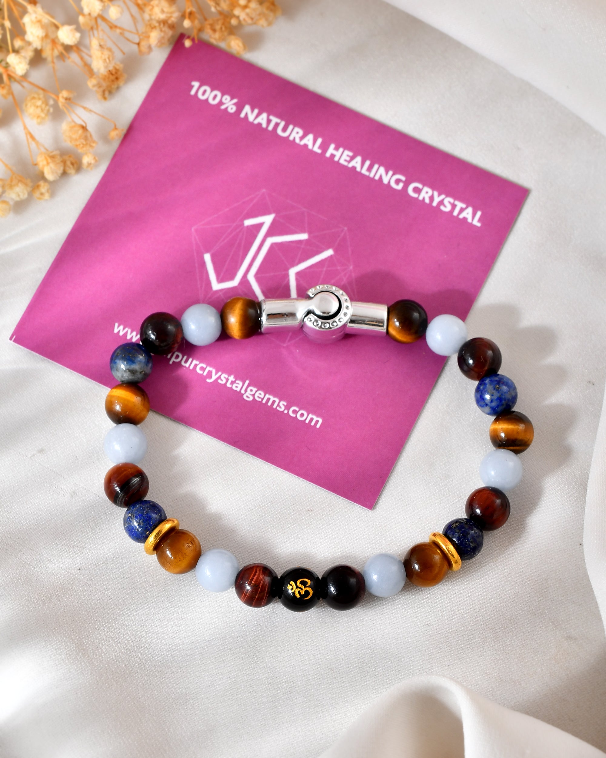 Divine Energy Chakra Om bracelet With Magnetic Lock