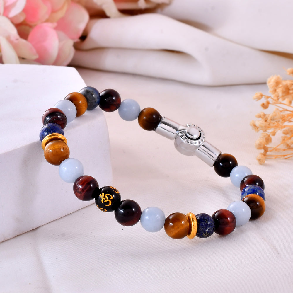 Divine Energy Chakra Om bracelet With Magnetic Lock