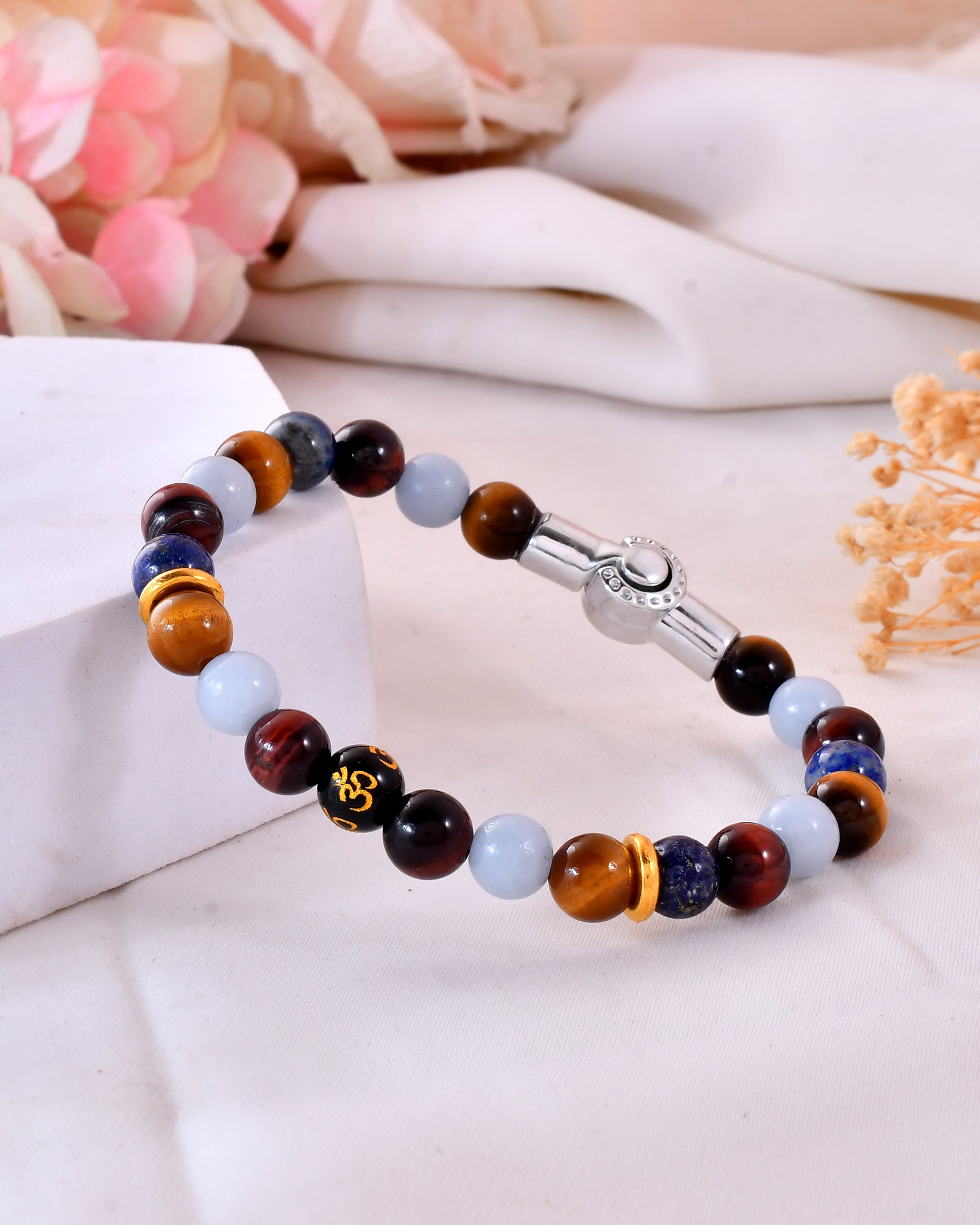 Divine Energy Chakra Om bracelet With Magnetic Lock