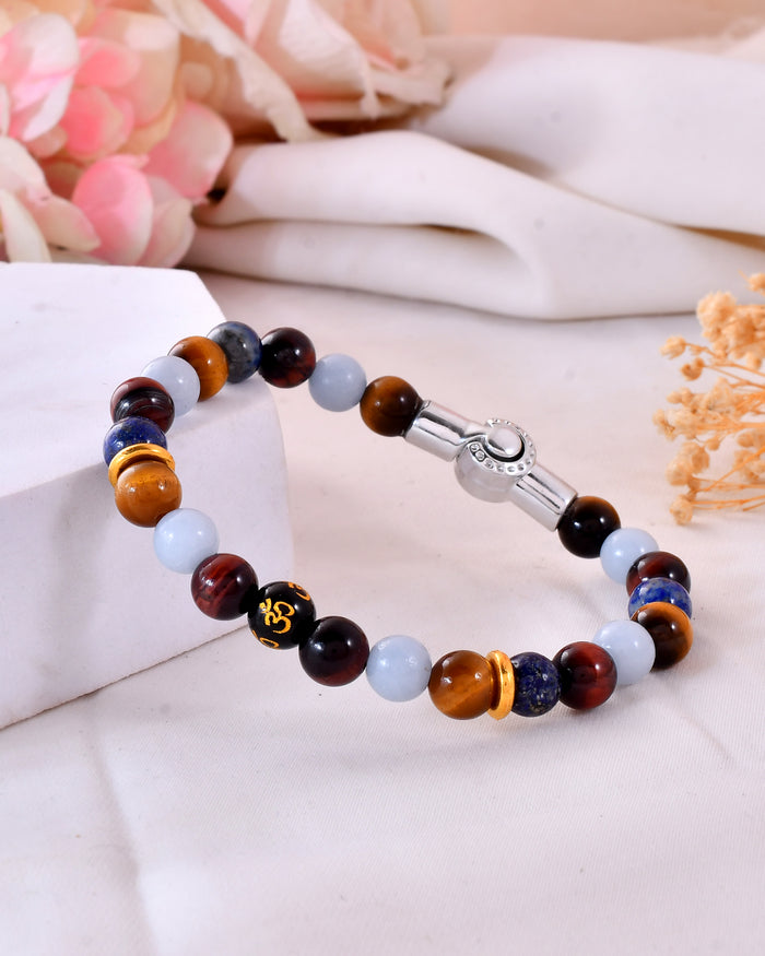 Divine Energy Chakra Om bracelet With Magnetic Lock
