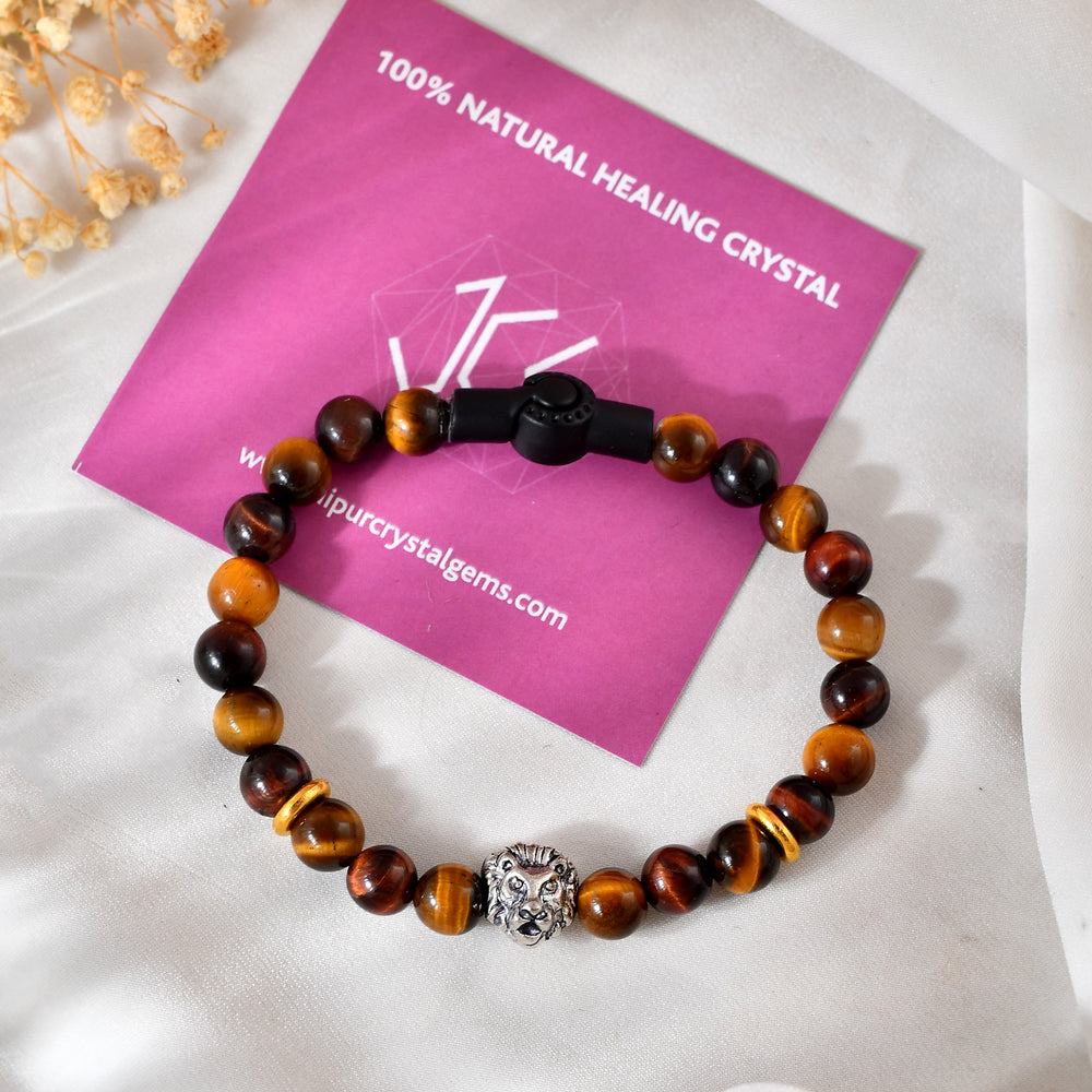 Tiger Eye Bracelet With Magnetic Lock