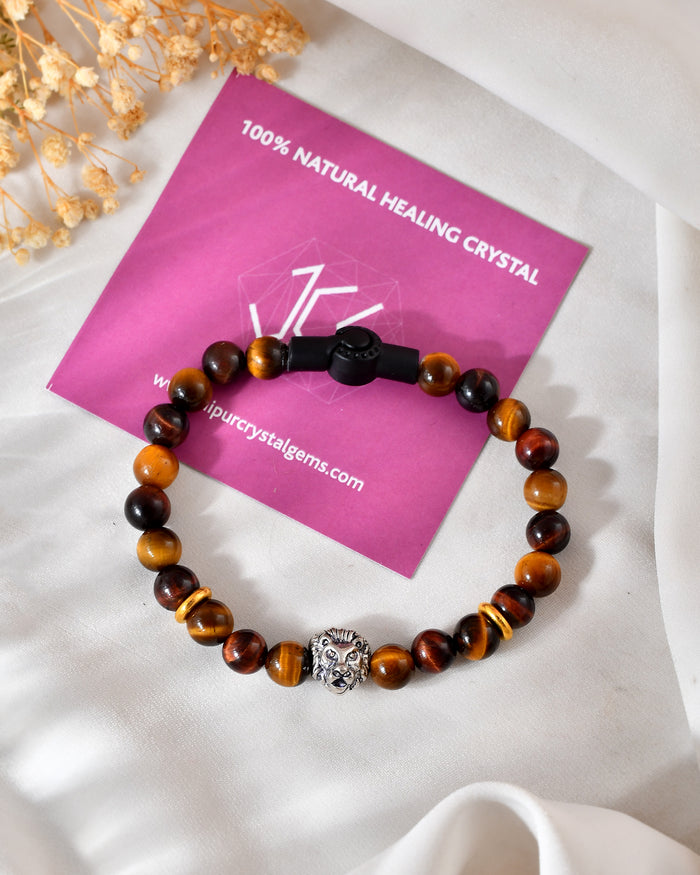 Tiger Eye Bracelet With Magnetic Lock
