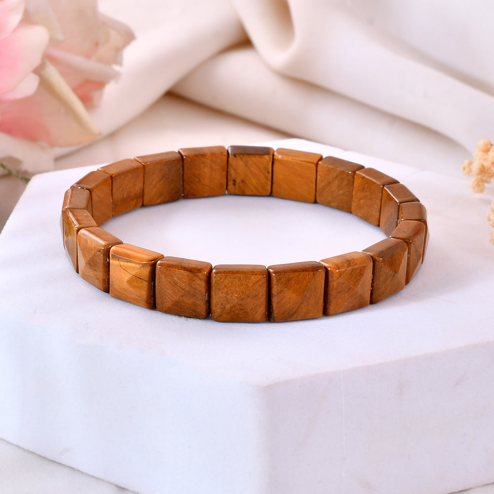 Tiger Eye Pyramid Bracelet