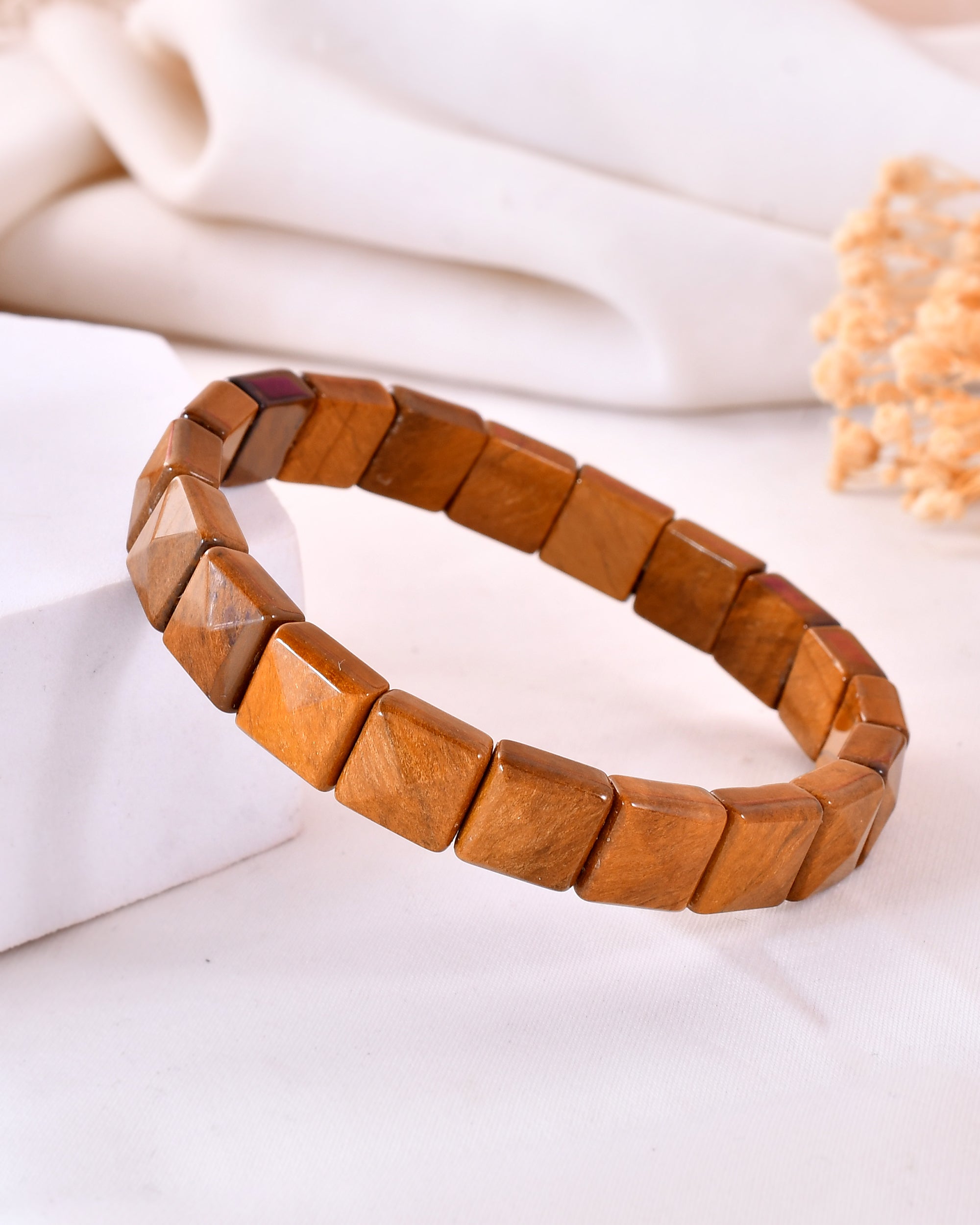 Tiger Eye Pyramid Bracelet