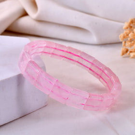 Rose Quartz Pyramid Bracelet