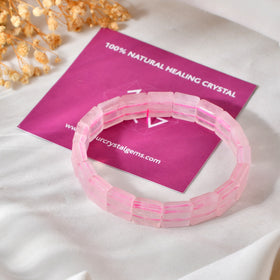 Rose Quartz Pyramid Bracelet