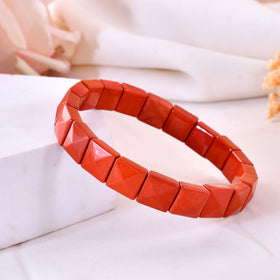 red jasper pyramid bracelet