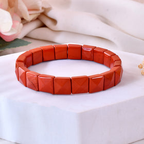 red jasper pyramid bracelet