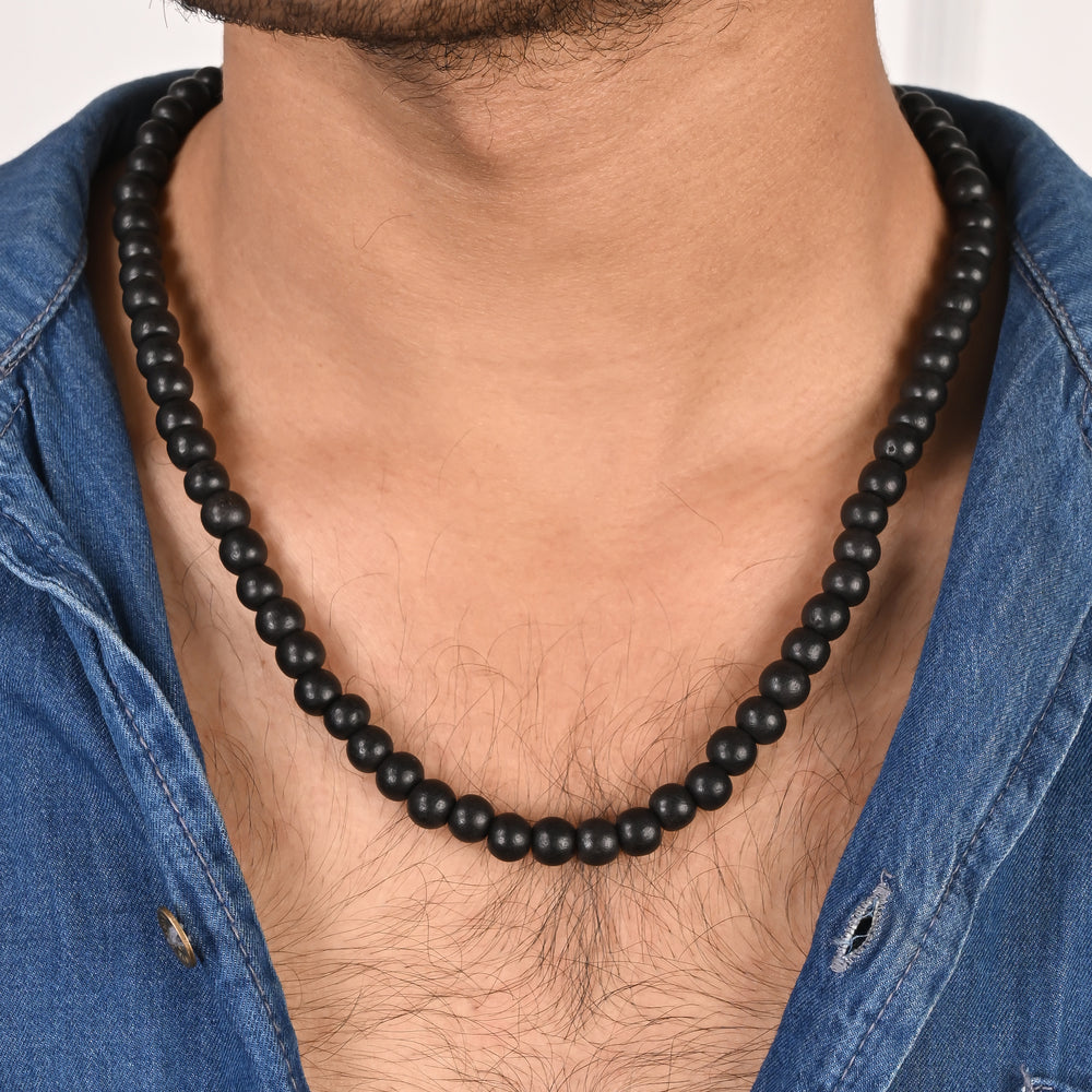 Original Karungali Mala (Natural Ebony Wood) with Free Bracelet