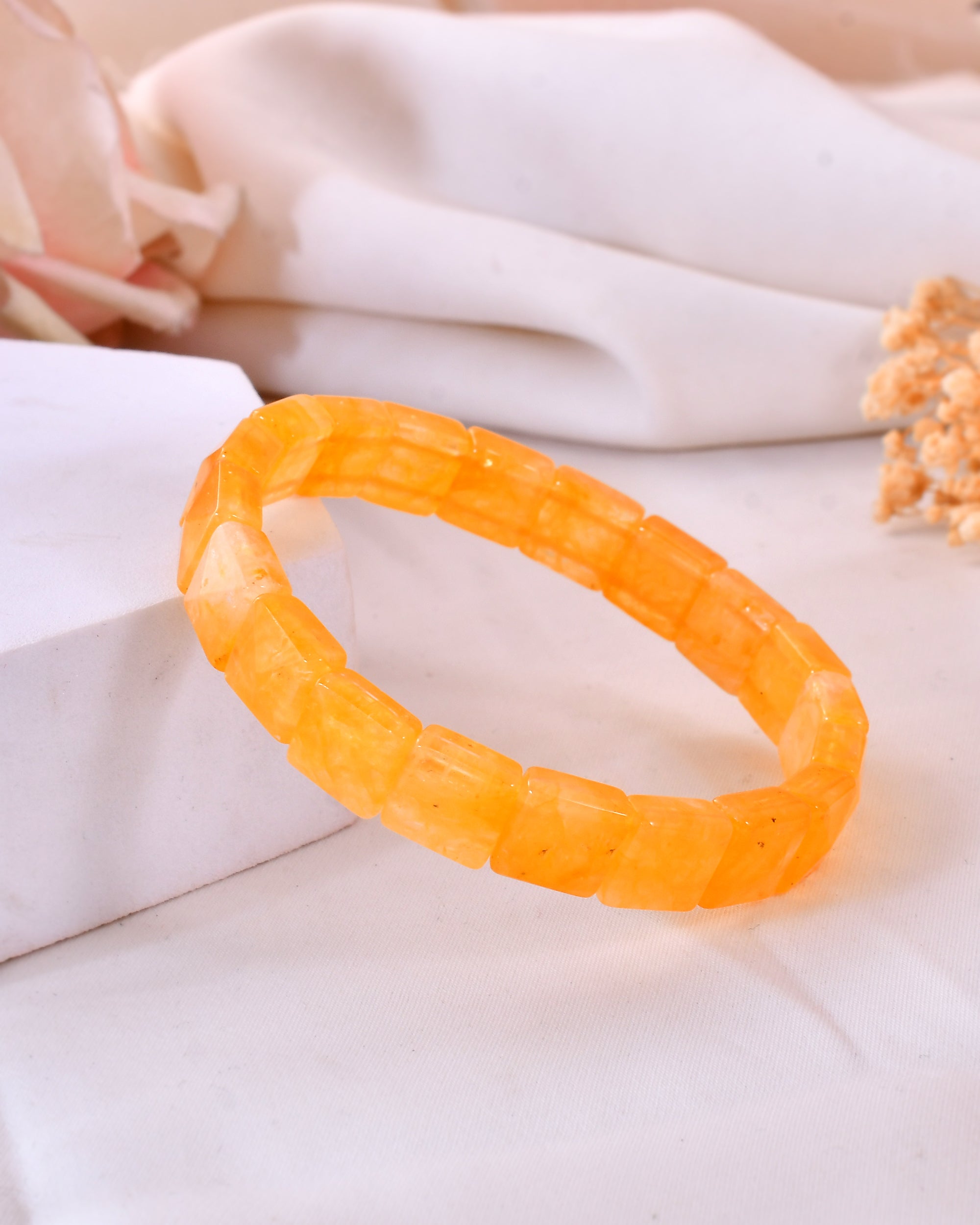 Golden Healer Quartz Pyramid Bracelet