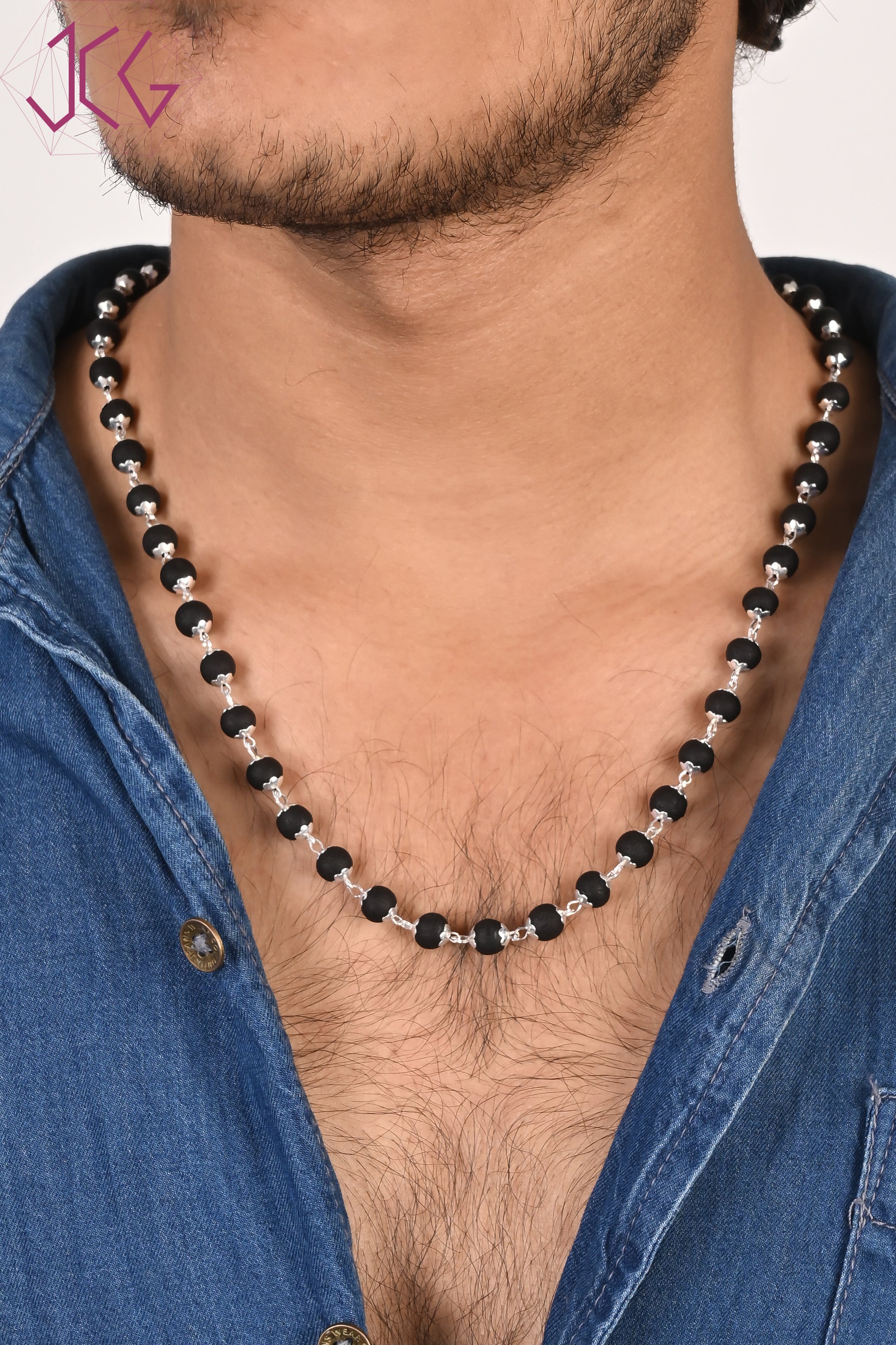 Natural Karungali Power Bead Chain – Ebony Elegance Edition (With Certificate)