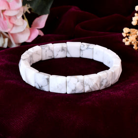 Howlite  Pyramid Bracelet