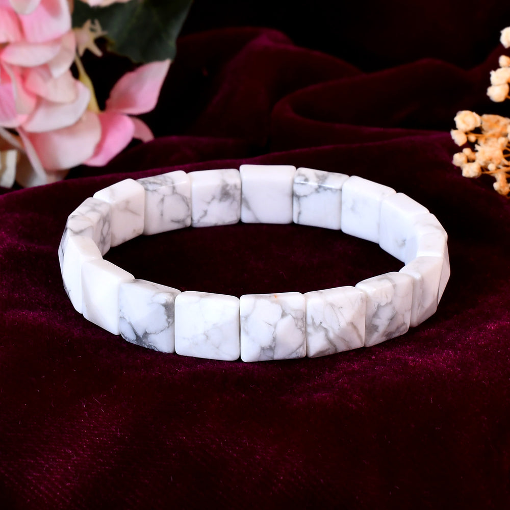 Howlite  Pyramid Bracelet