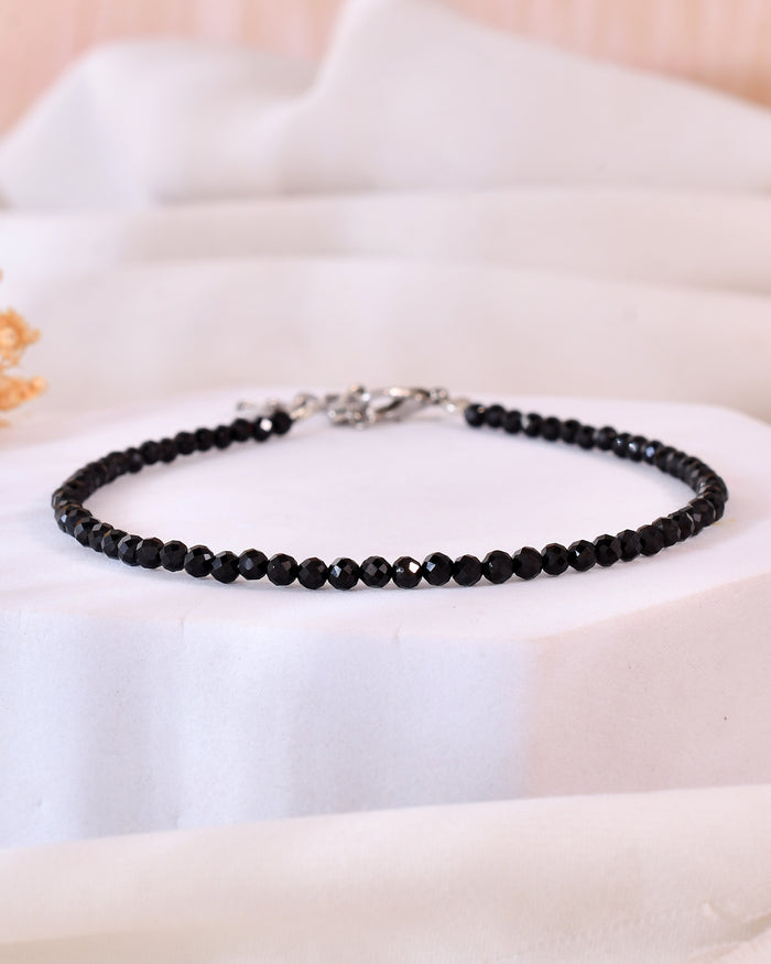 BLACK TOURMALINE ANKLET