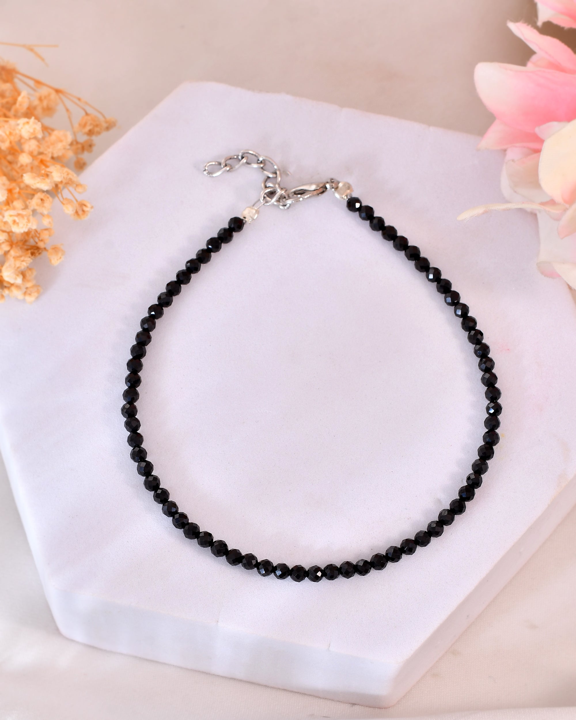 BLACK TOURMALINE ANKLET