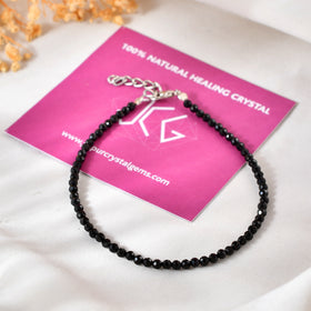 BLACK TOURMALINE ANKLET