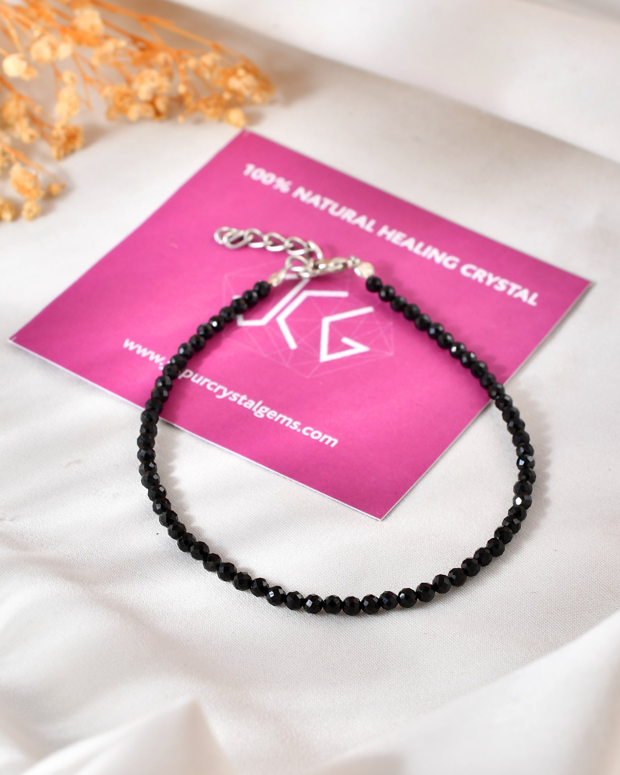 BLACK TOURMALINE ANKLET