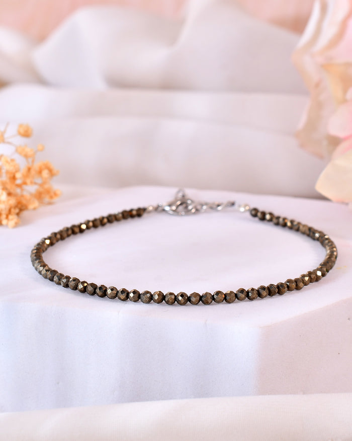 Raw Pyrite Anklet