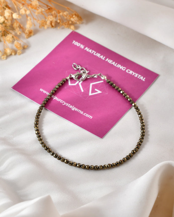 Raw Pyrite Anklet