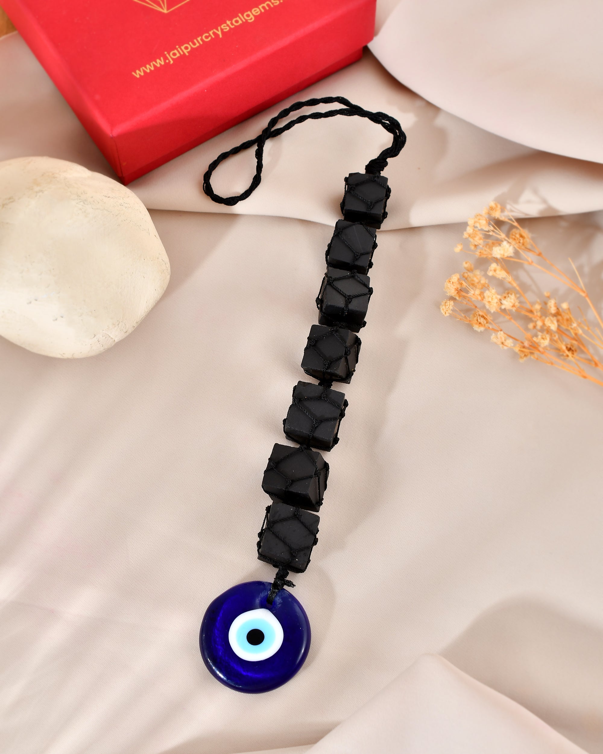 Black Tourmaline Evil Eye Protection Hanging