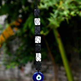 Nazar Protection Black Tourmaline Selenite Hanging
