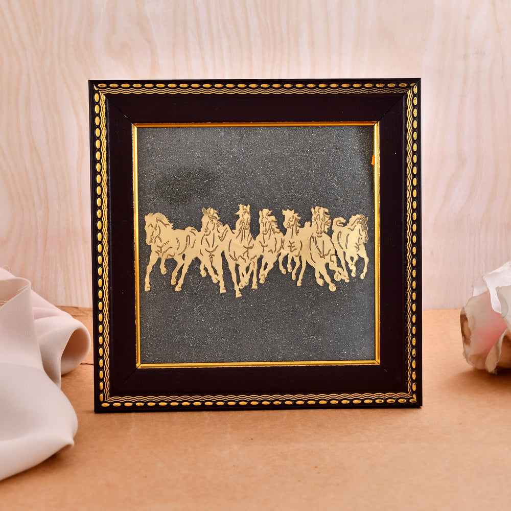 7 Horses on Pyrite Frame