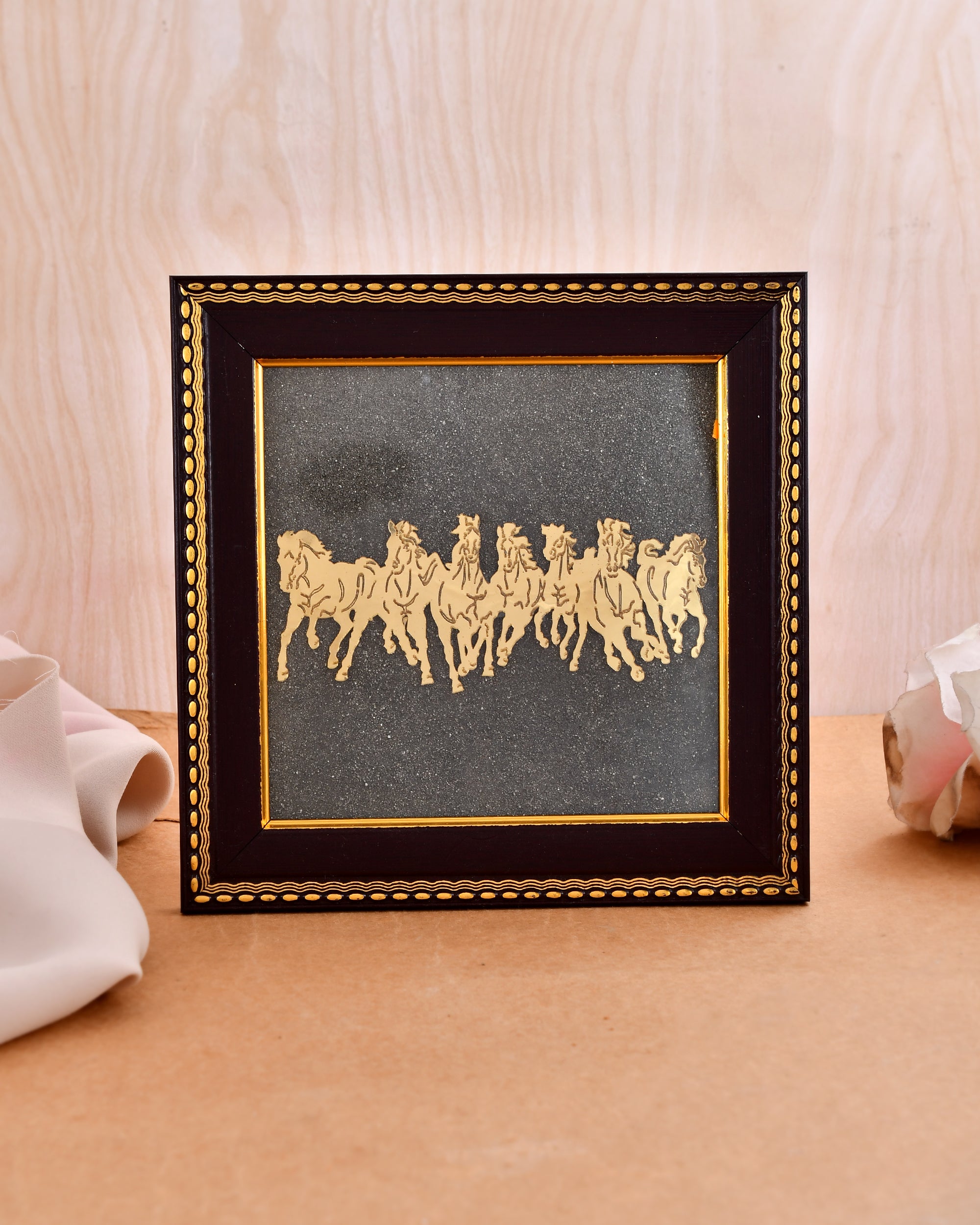 7 Horses on Pyrite Frame