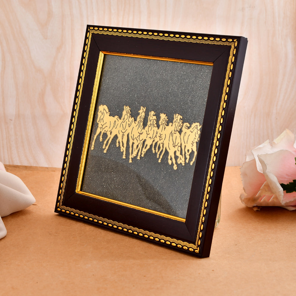 7 Horses on Pyrite Frame