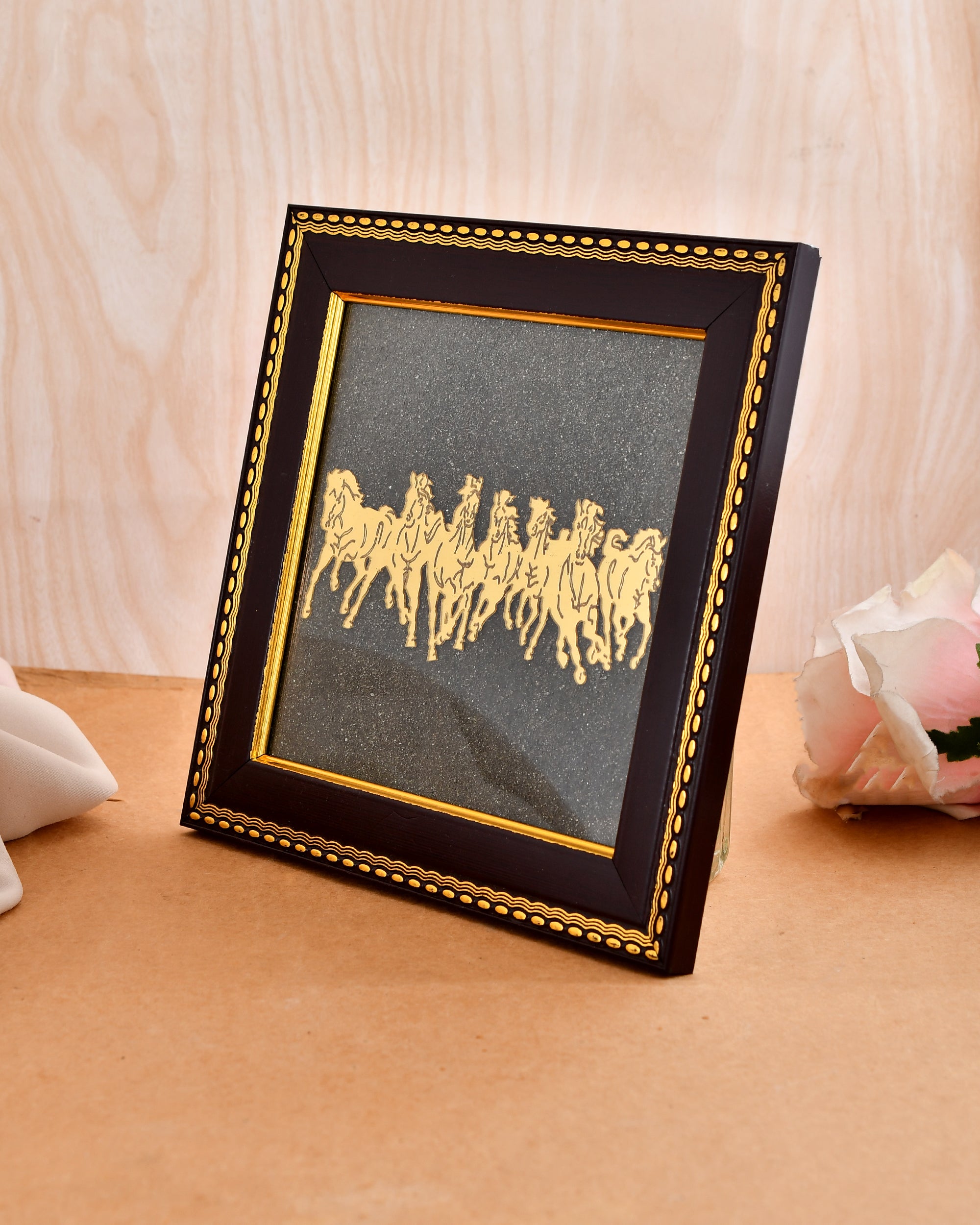 7 Horses on Pyrite Frame