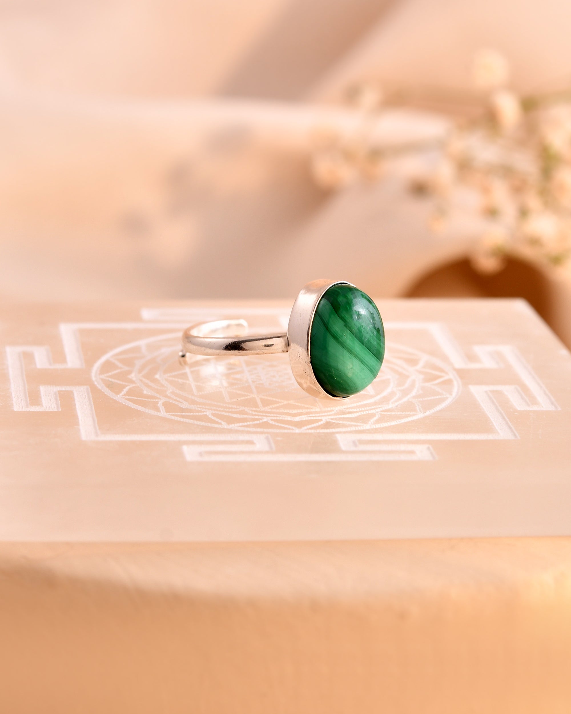 NATURAL MALACHITE RING 100% Natural Gemstone