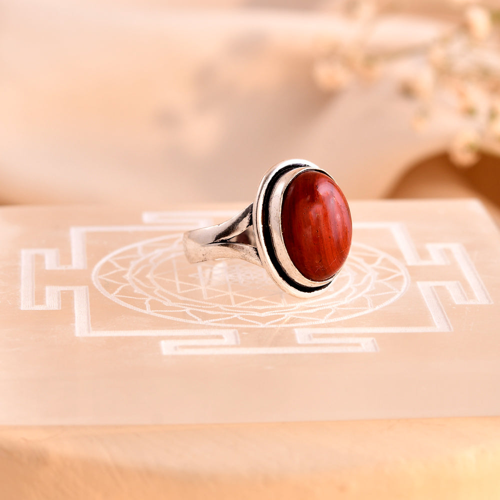 NATURAL RED JASPER RING 100% Natural Gemstone