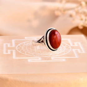 NATURAL RED JASPER RING 100% Natural Gemstone
