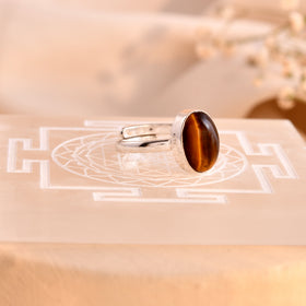 NATURAL TIGER EYE  RING 100% Natural Gemstone