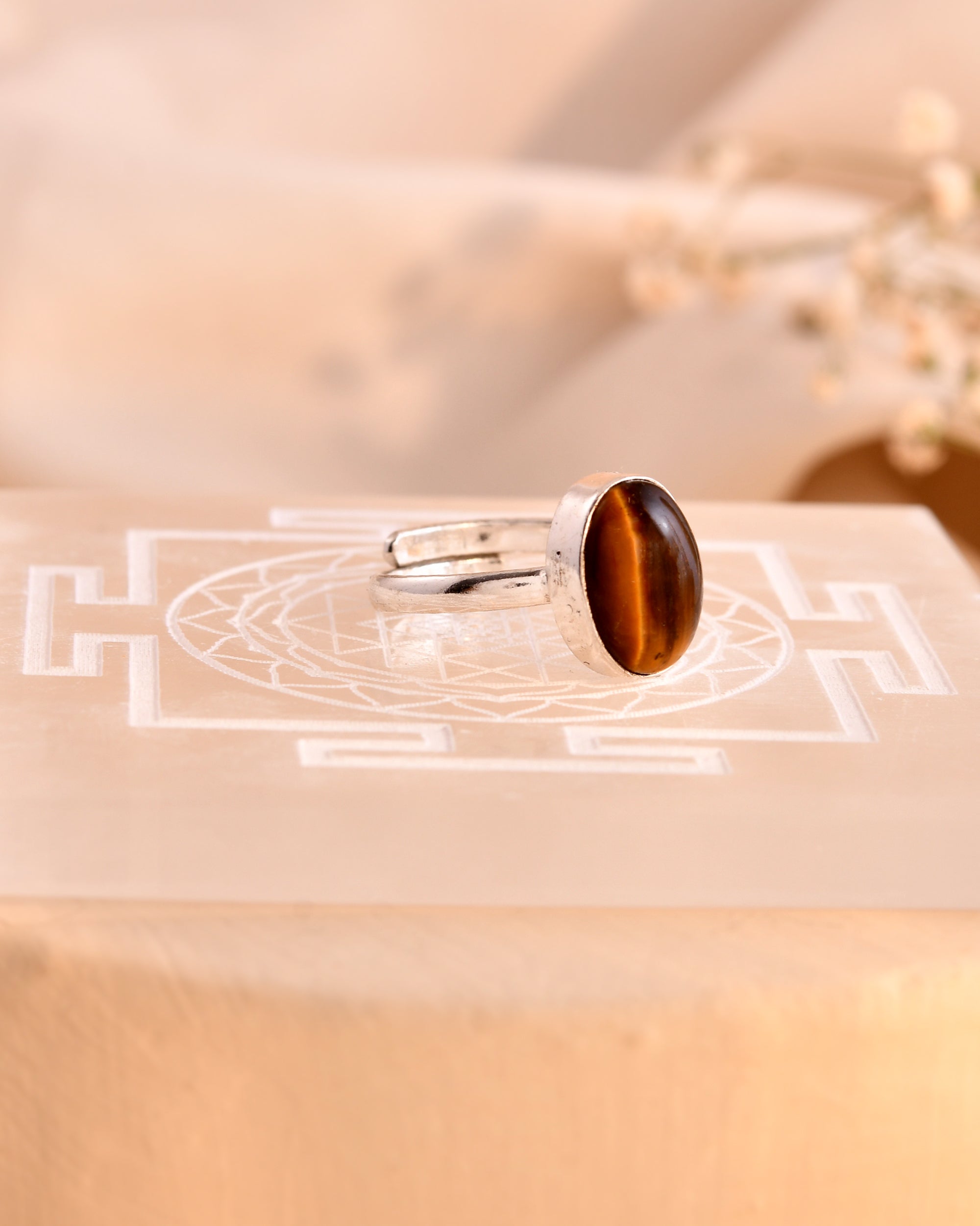 NATURAL TIGER EYE  RING 100% Natural Gemstone