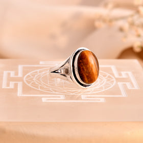 NATURAL TIGER EYE  RING 100% Natural Gemstone