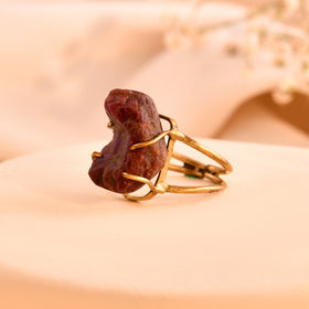 NATURAL RUBY RAW RING 100% Natural Gemstone