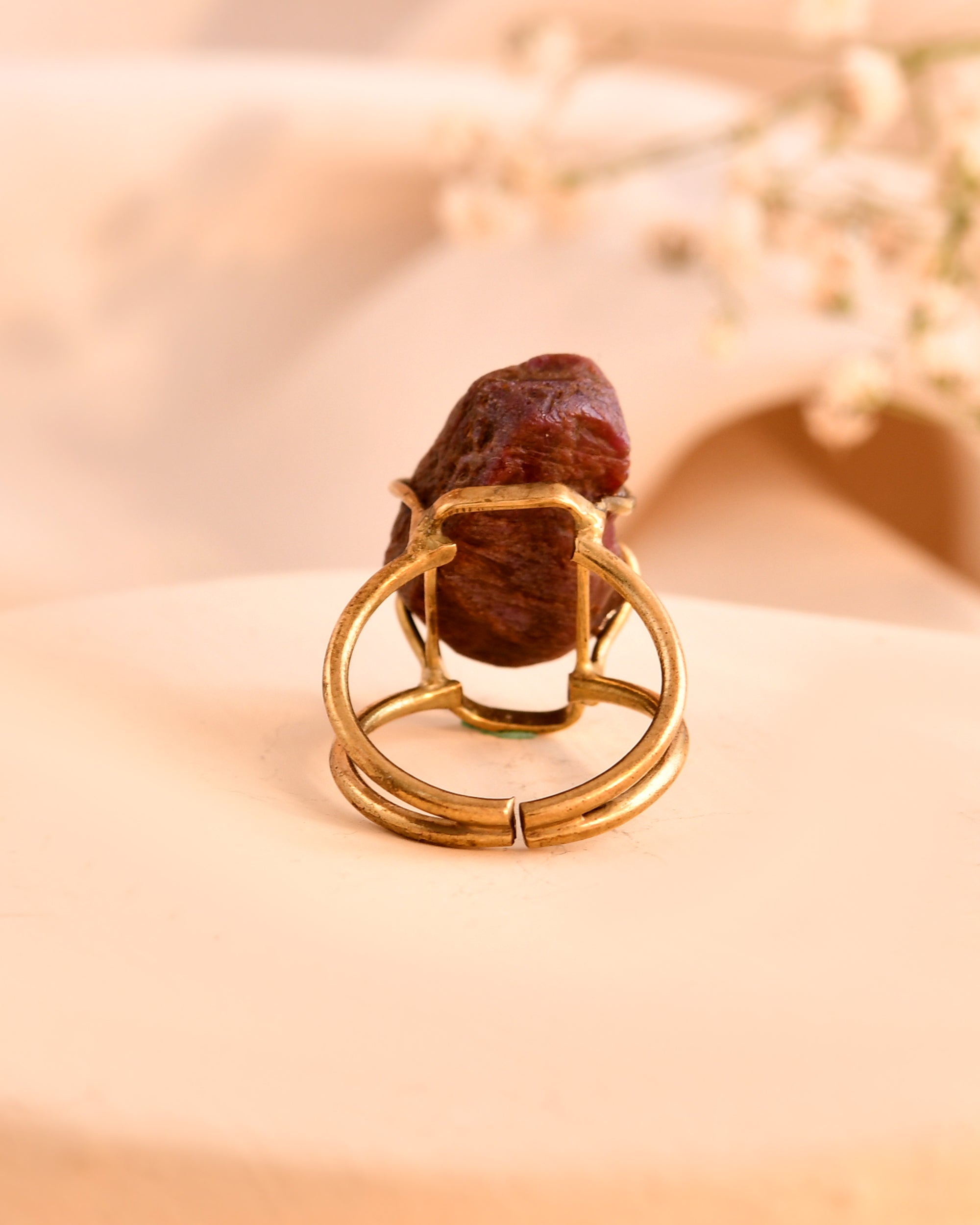 NATURAL RUBY RAW RING 100% Natural Gemstone