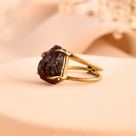 NATURAL GARNET RAW RING 100% Natural Gemstone