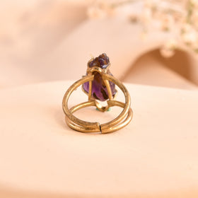 NATURAL AMETHYST RAW RING 100% Natural Gemstone