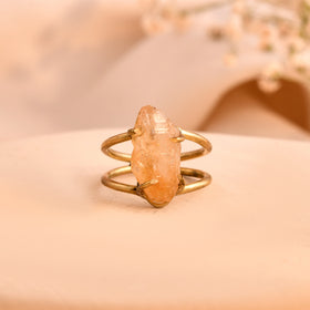 NATURAL CITRINE RAW RING 100% Natural Gemstone