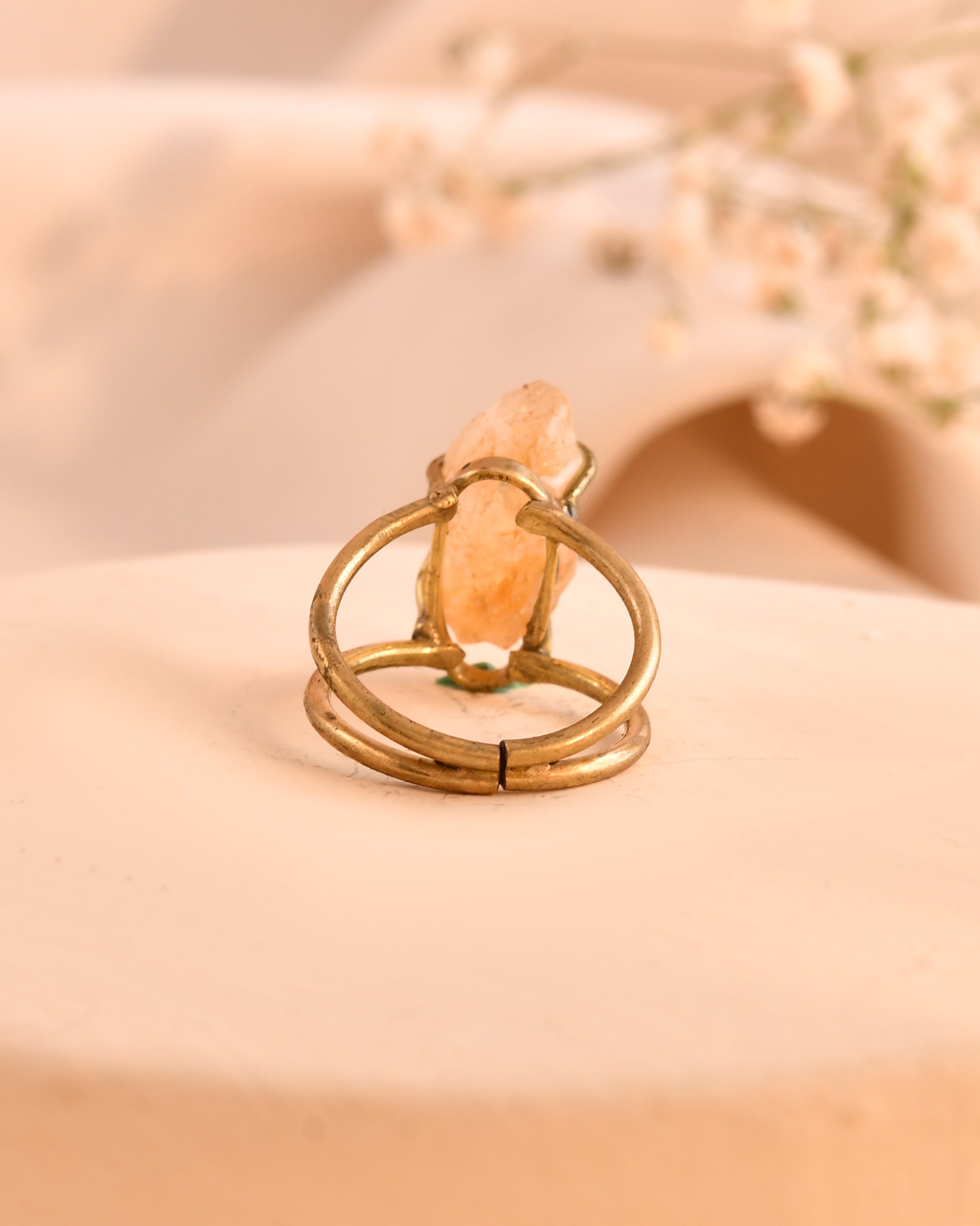 NATURAL CITRINE RAW RING 100% Natural Gemstone