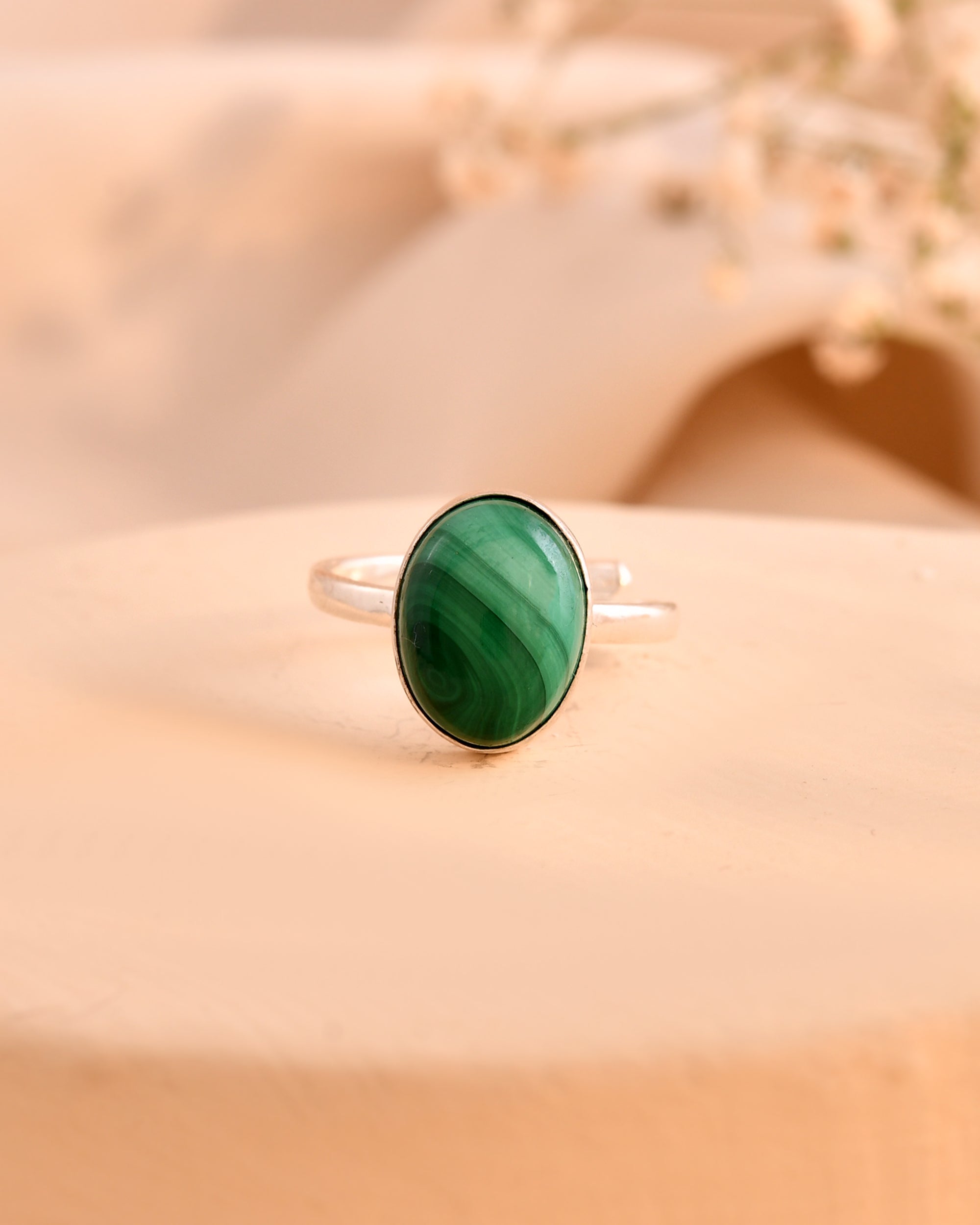 NATURAL MALACHITE RING 100% Natural Gemstone